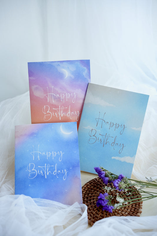 Happy Birthday Greeting Card - Moon Fleur x Be Awesome Today Co. Collaboration