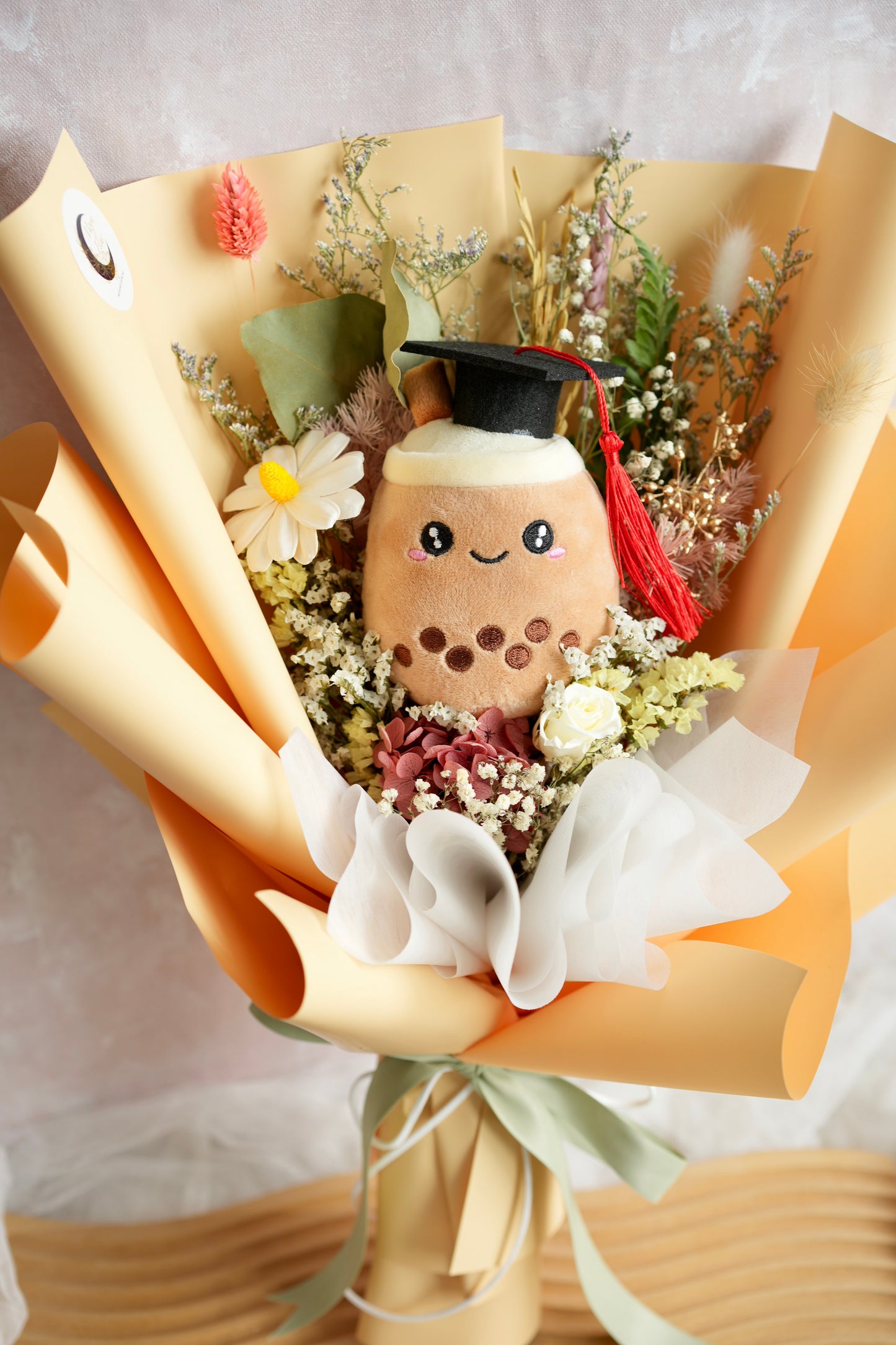 Milk Tea Boba Graduation Bouquet Moon Fleur Singapore