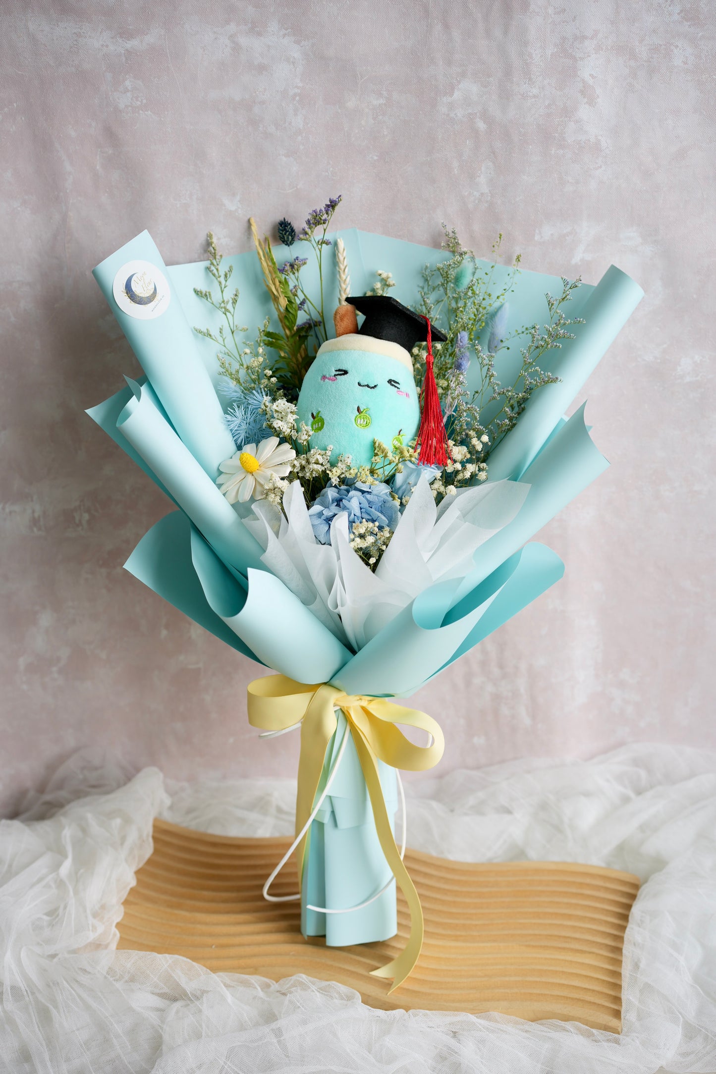 Butterfly Pea Boba Graduation Bouquet Moon Fleur Singapore