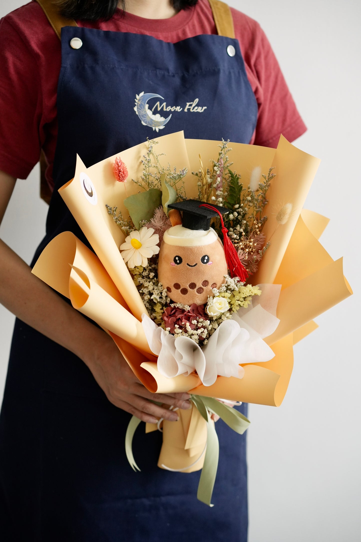 Milk Tea Boba Graduation Bouquet Moon Fleur Singapore