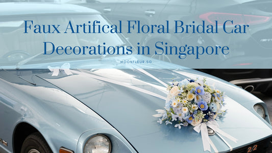 Faux Artificial Floral Bridal Car Decoration in Singapore