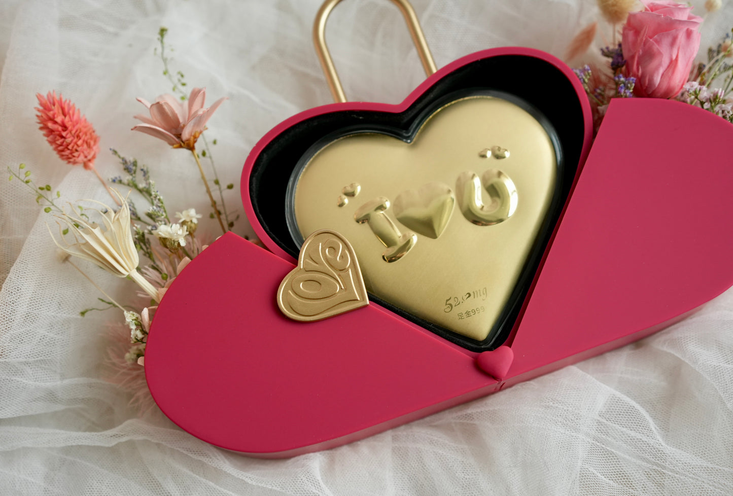 [Limited!] 金心相守  Forever With You - Heart Lock 999 Gold Vase