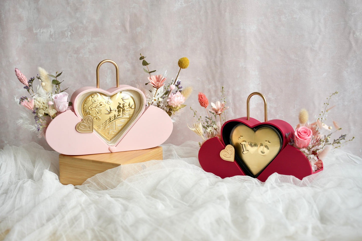 [Limited!] 金心相守  Forever With You - Heart Lock 999 Gold Vase