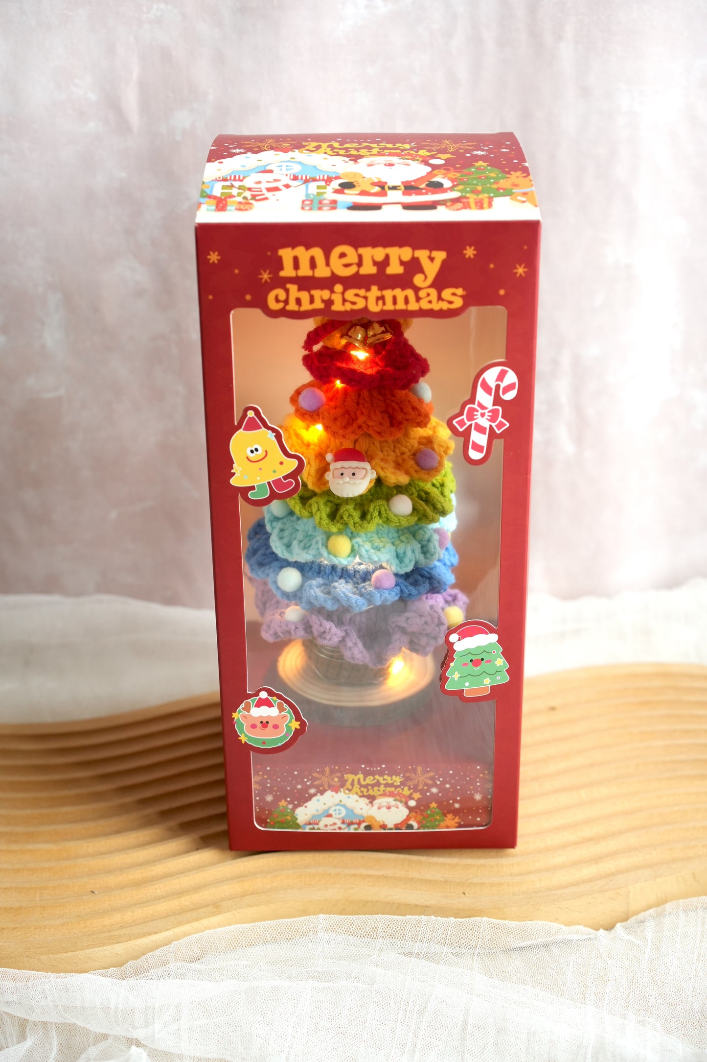 [Limited!] Crochet Small Christmas Tree w/ Fairy Lights