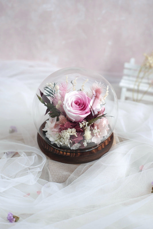 Rosalia Love Preserved Floral Glass Dome