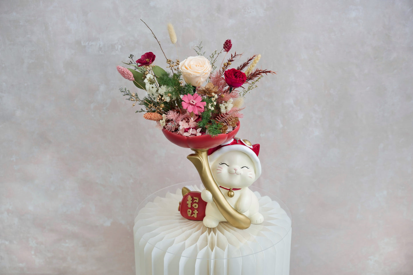 [Pre-Order] Auspicious Fortune Cat Flower Vase