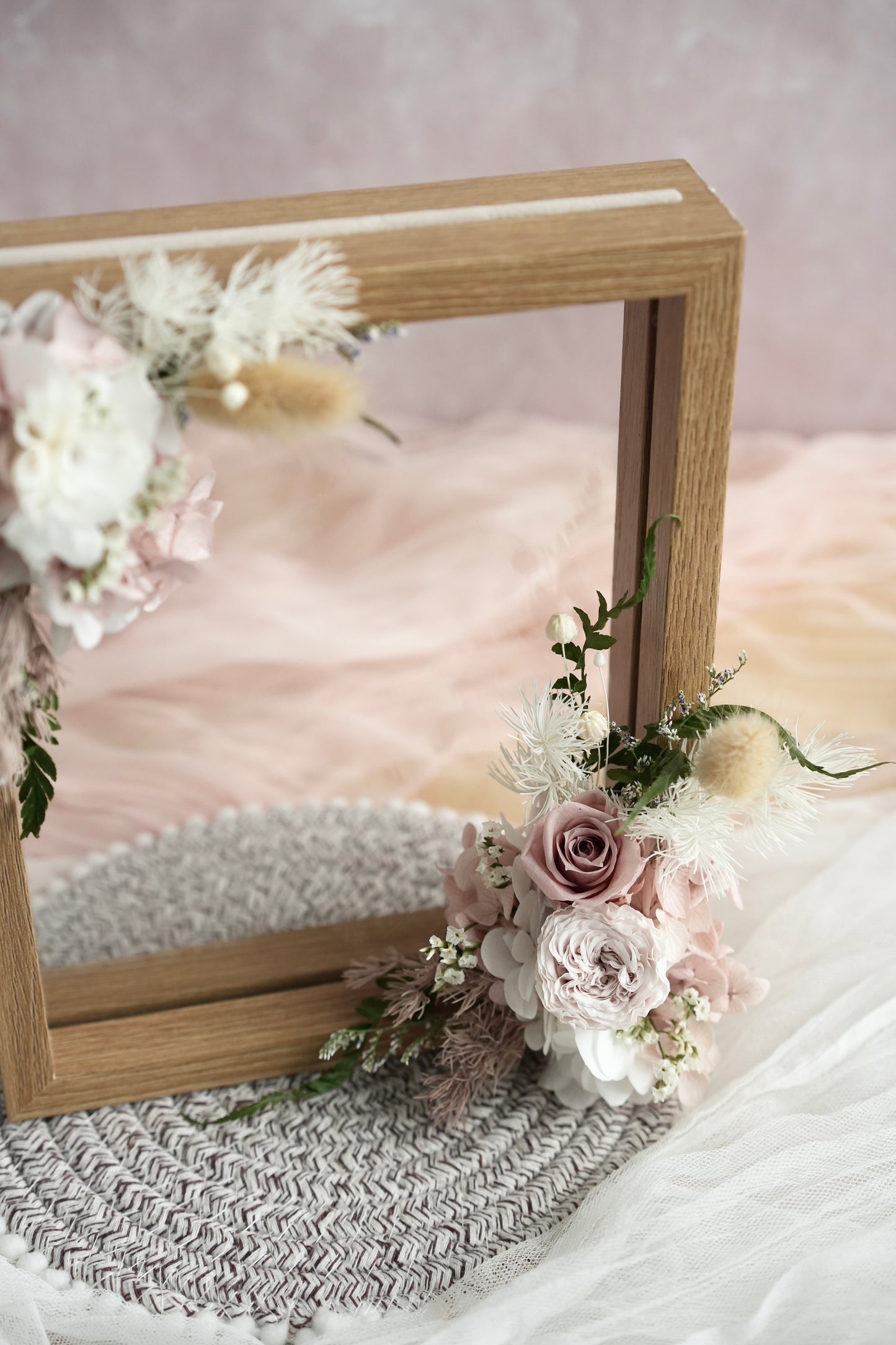 Floral Photo Frame - Cafe Au Lait