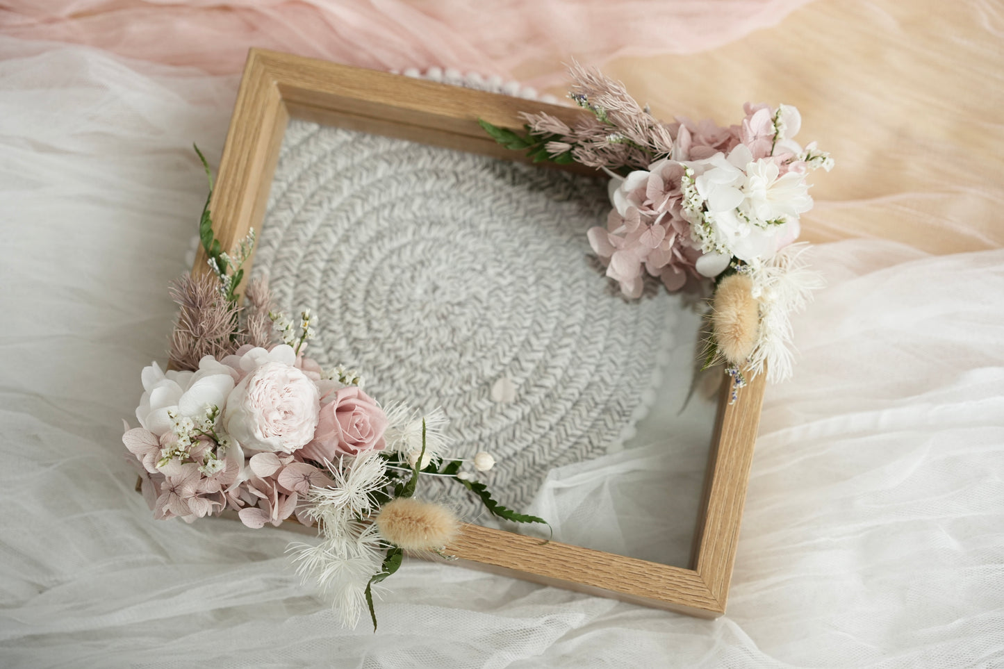 Floral Photo Frame - Cafe Au Lait