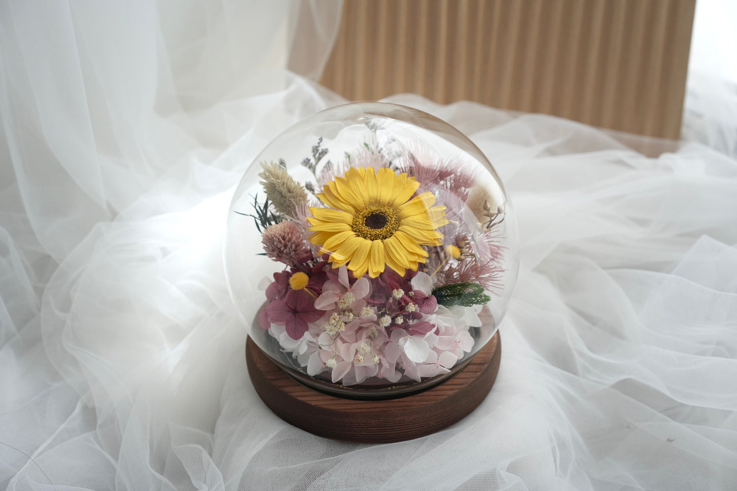 Gerbera Rosalia Love LED Dome