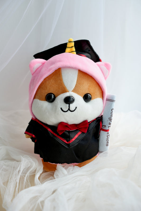 Graduation Shiba Inu Plushie
