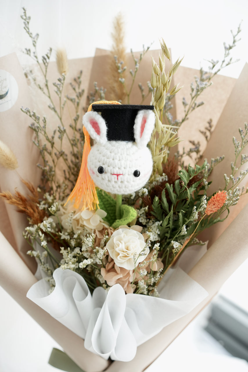 Blushing Bunny Graduation Bouquet