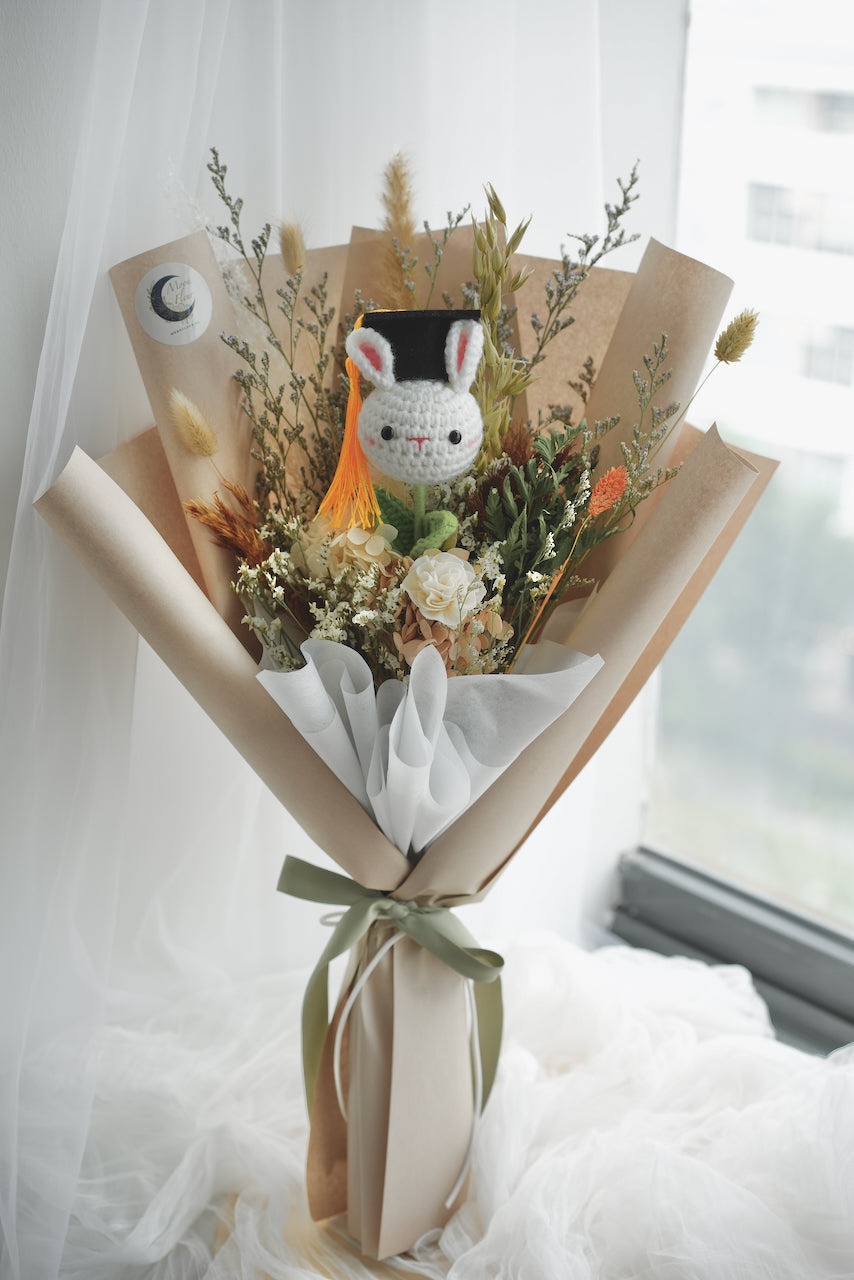 Blushing Bunny Graduation Bouquet