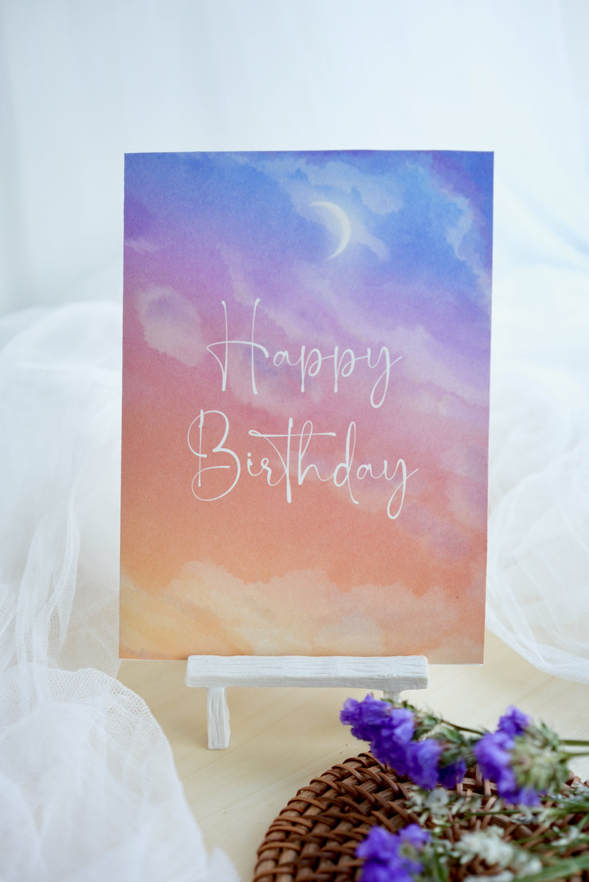 Happy Birthday Greeting Card - Moon Fleur x Be Awesome Today Co. Collaboration