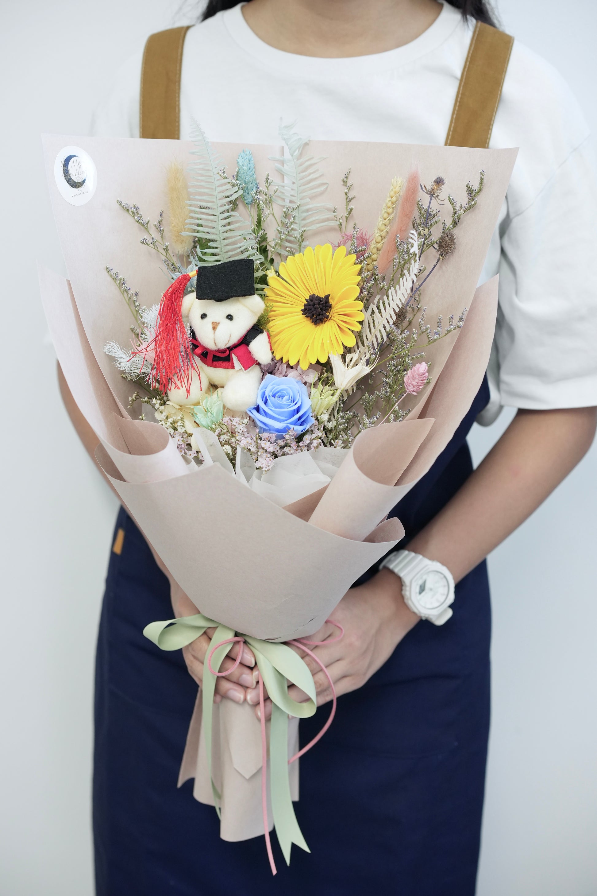 Beary Proud of You Graduation Sunflower Bear Bouquet 2024