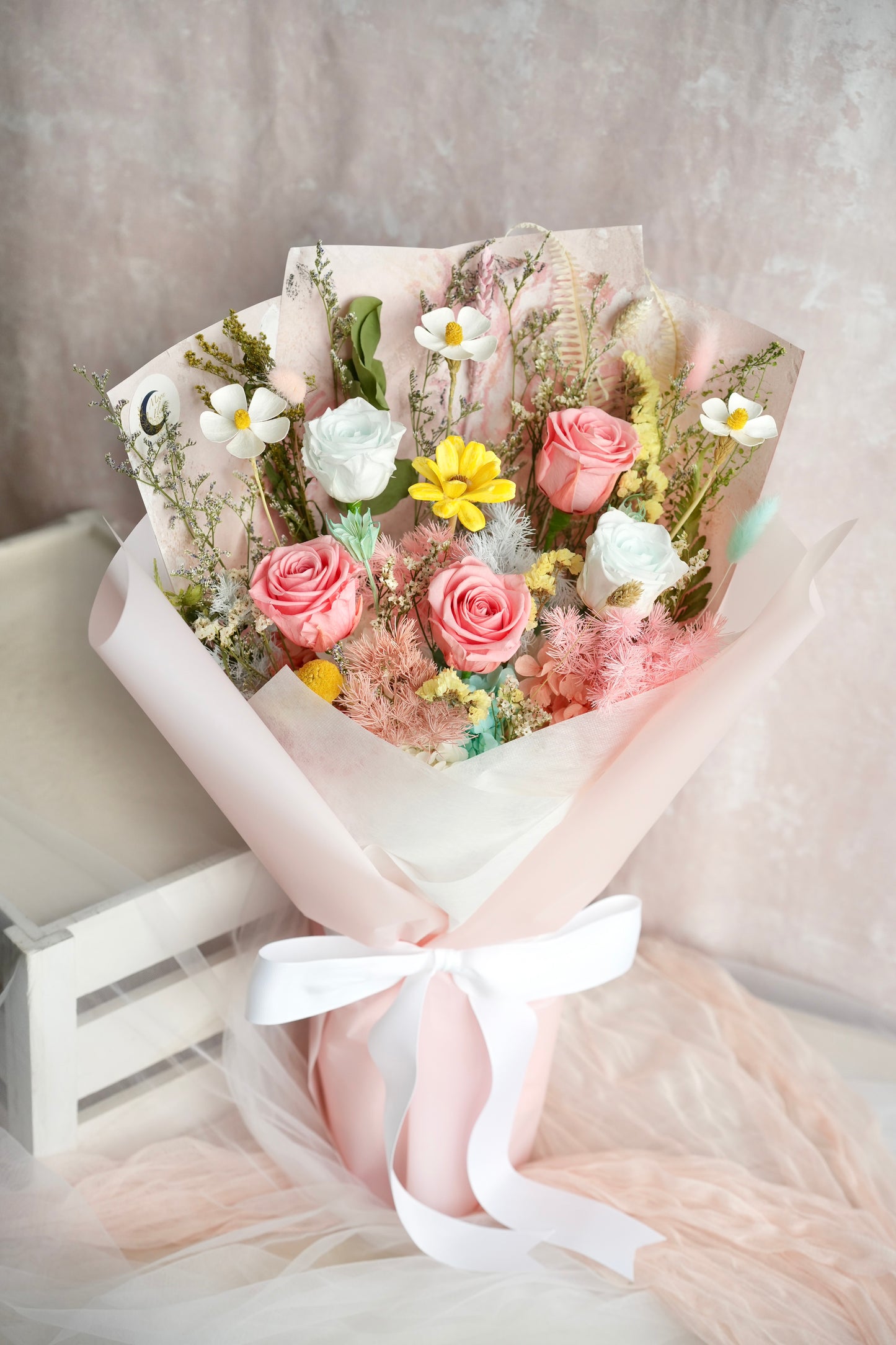 Fairy Devotion Preserved Flower Bouquet Moon Fleur Singapore