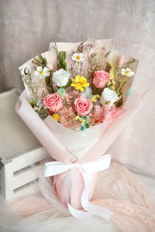 Fairy Devotion Preserved Flower Bouquet Moon Fleur Singapore