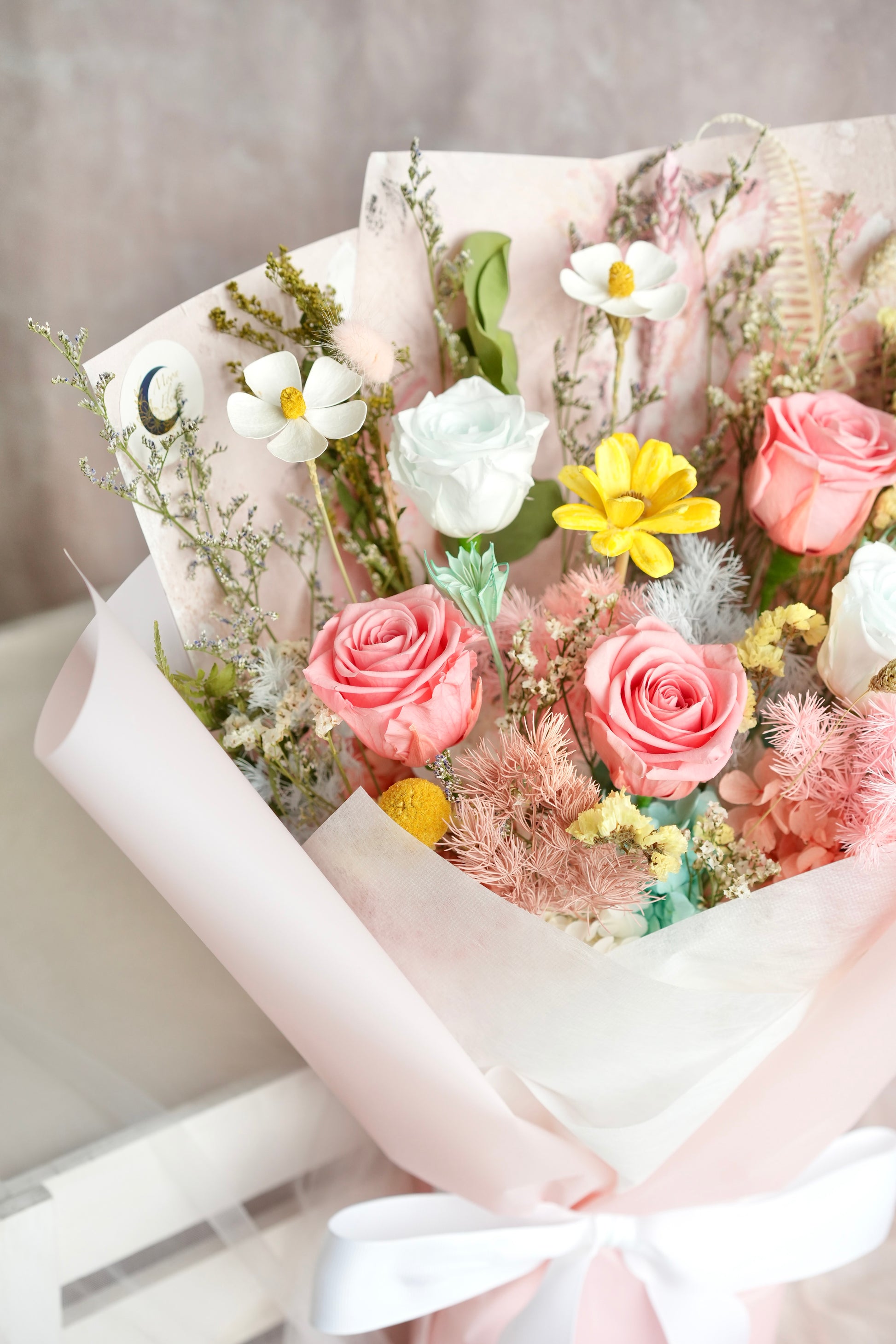 Fairy Devotion Preserved Flower Bouquet Moon Fleur Singapore