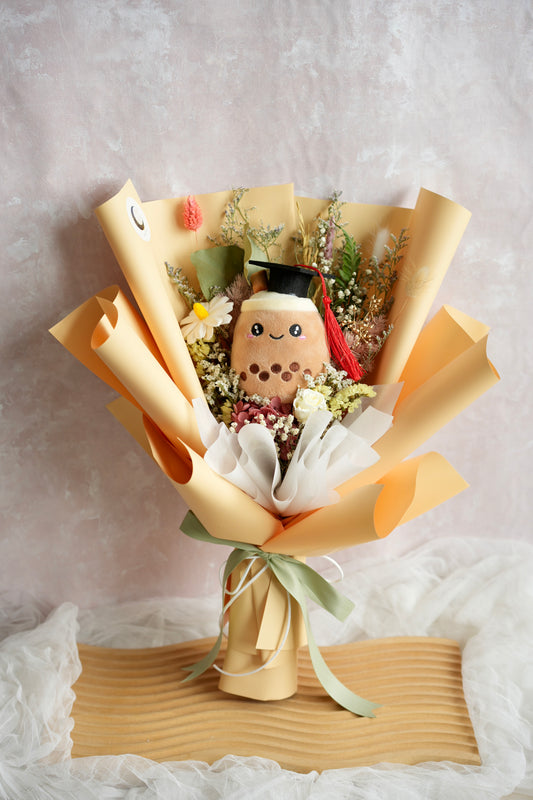 Milk Tea Boba Graduation Bouquet Moon Fleur Singapore