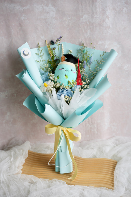 Butterfly Pea Boba Graduation Bouquet Moon Fleur Singapore