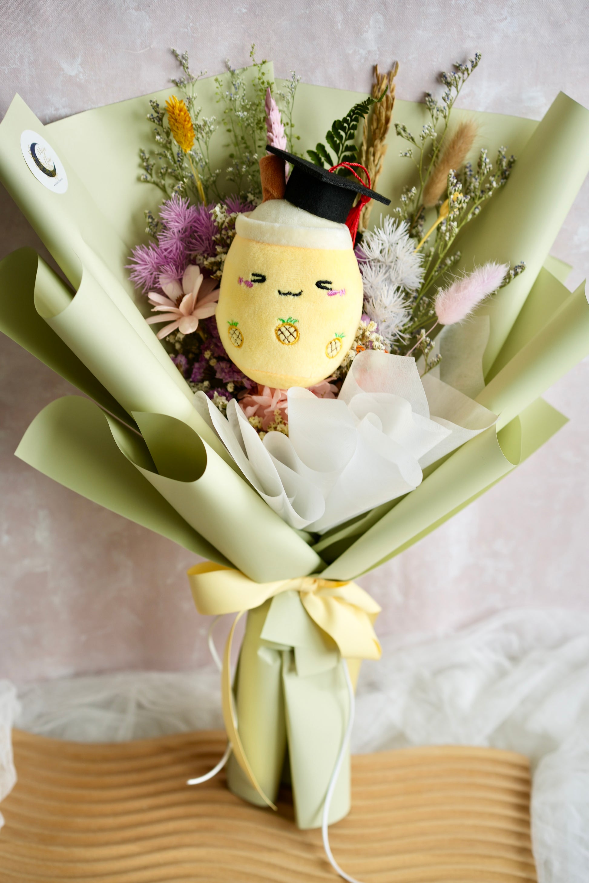 Pineapple Boba Graduation Bouquet Moon Fleur Singapore