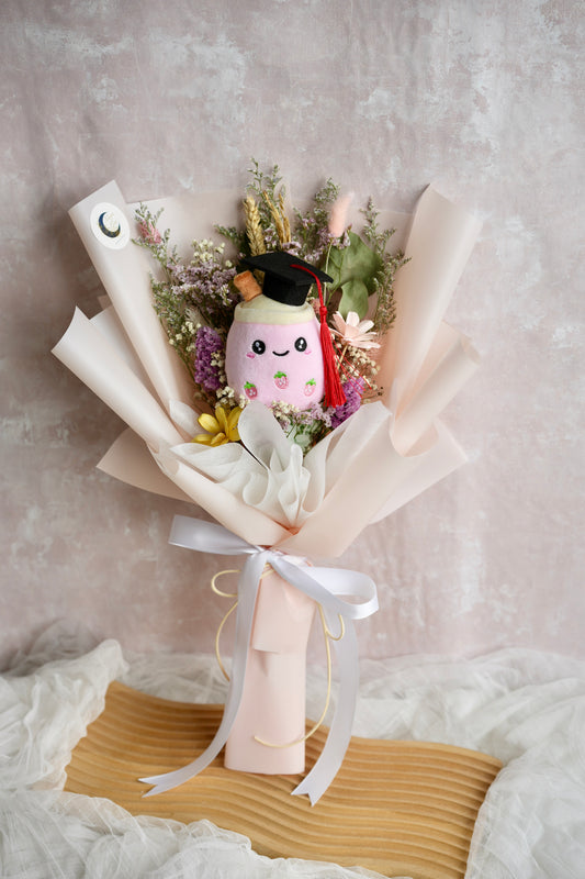 Strawberry Boba Graduation Bouquet Moon Fleur Singapore